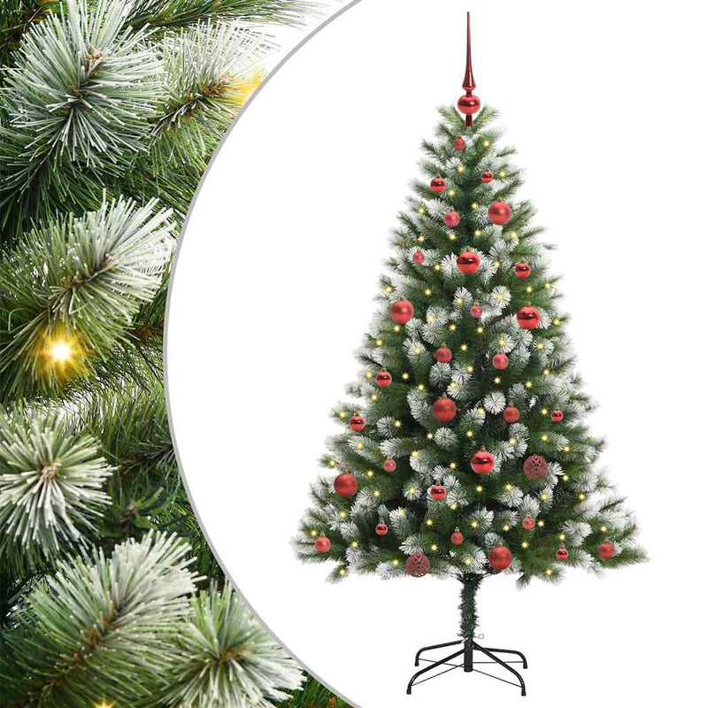 Load image into Gallery viewer, Vidaxl kunstmatige scharnierkerstboom met bedekte sneeuw 150 cm