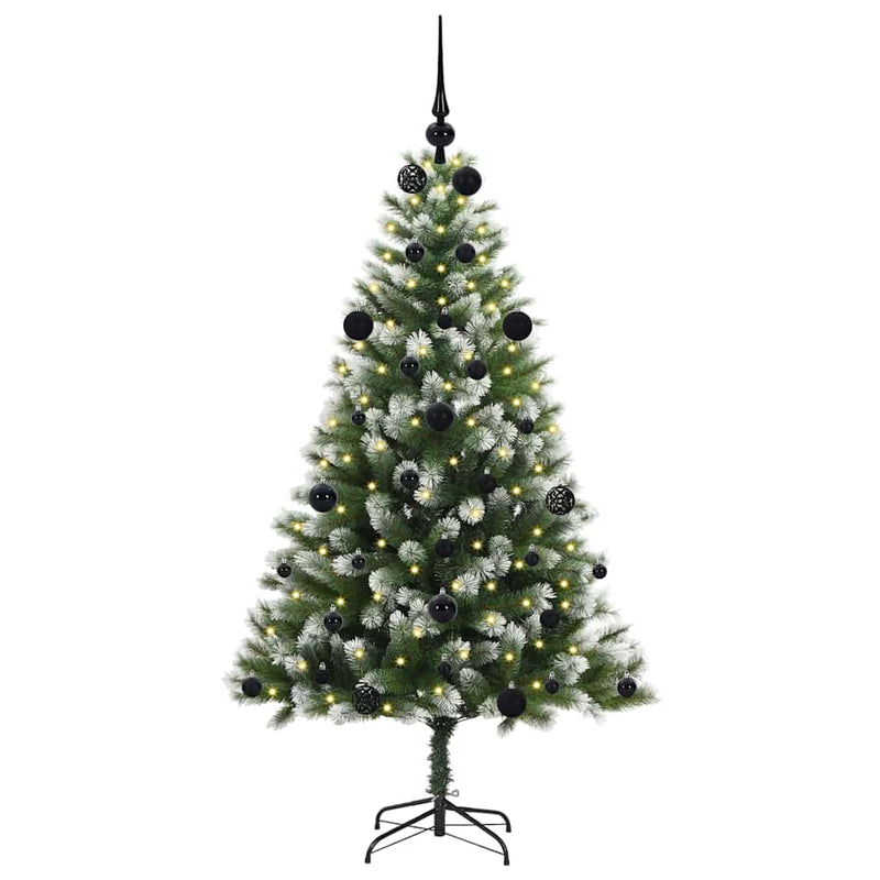 Load image into Gallery viewer, Vidaxl kunstmatige scharnierkerstboom met bedekte sneeuw 150 cm