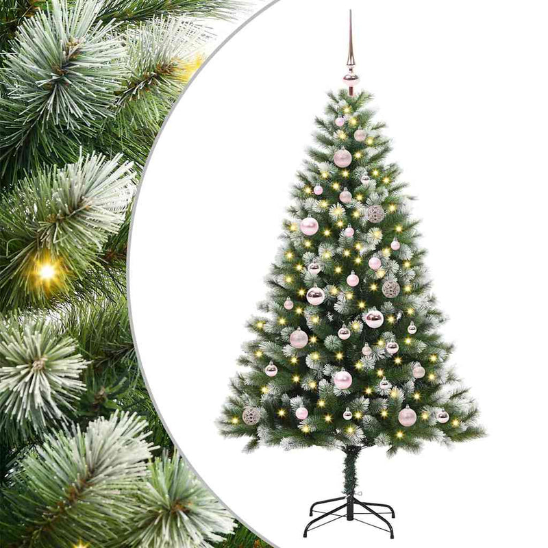 Load image into Gallery viewer, Vidaxl kunstmatige scharnierkerstboom met bedekte sneeuw 150 cm