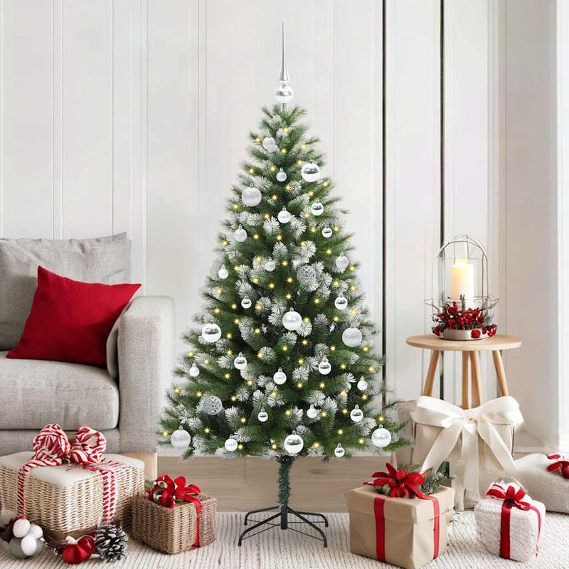 Load image into Gallery viewer, Vidaxl kunstmatige scharnierkerstboom met bedekte sneeuw 150 cm