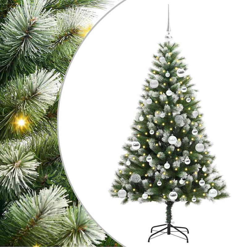 Load image into Gallery viewer, Vidaxl kunstmatige scharnierkerstboom met bedekte sneeuw 150 cm