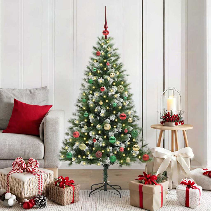 Load image into Gallery viewer, Vidaxl kunstmatige scharnierkerstboom met bedekte sneeuw 150 cm