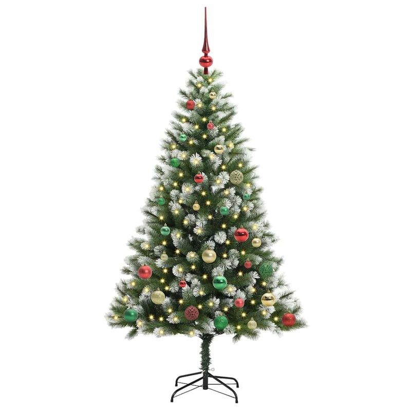 Load image into Gallery viewer, Vidaxl kunstmatige scharnierkerstboom met bedekte sneeuw 150 cm