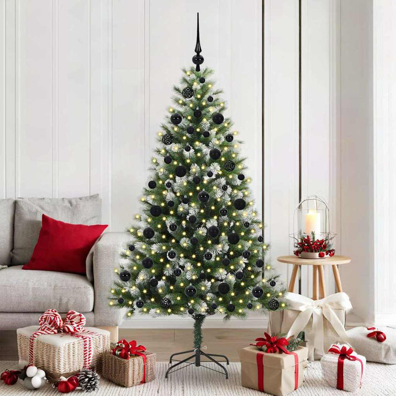 Load image into Gallery viewer, Vidaxl kunstmatige scharnierkerstboom met bedekte sneeuw 180 cm