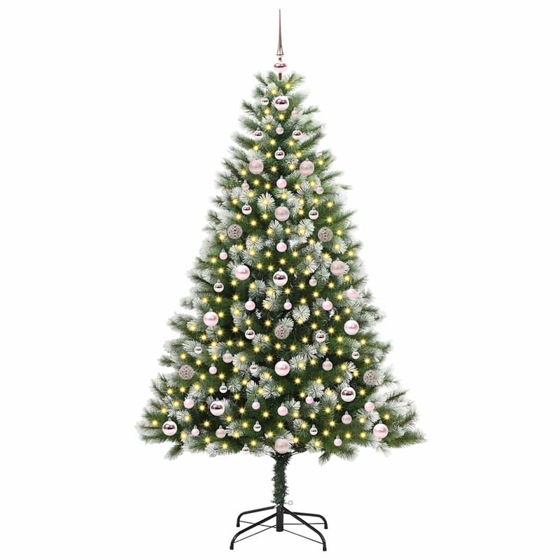 Load image into Gallery viewer, Vidaxl kunstmatige scharnierkerstboom met bedekte sneeuw 180 cm