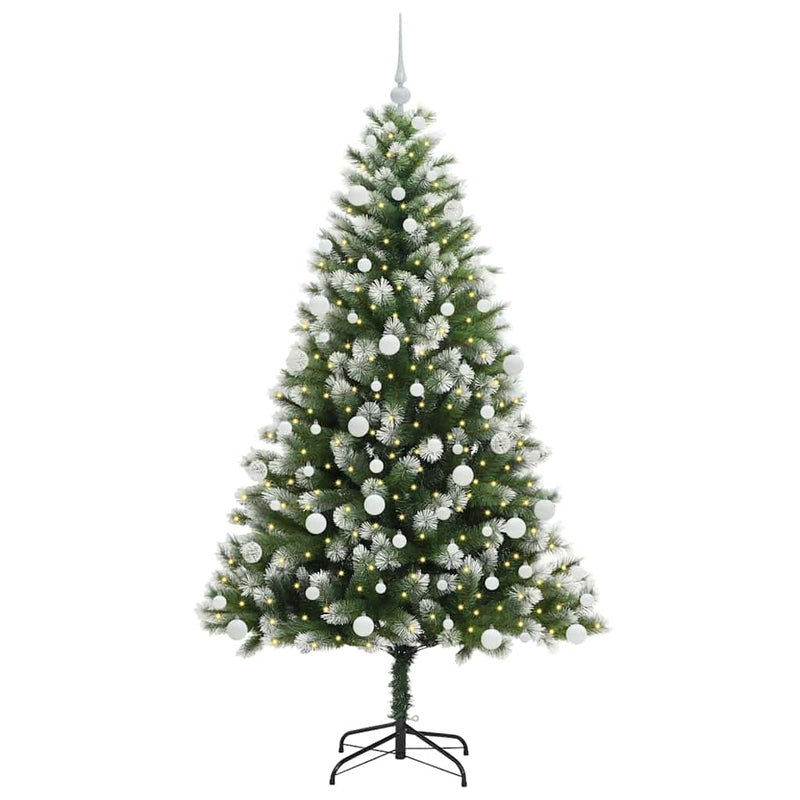 Load image into Gallery viewer, Vidaxl kunstmatige scharnierkerstboom met bedekte sneeuw 180 cm
