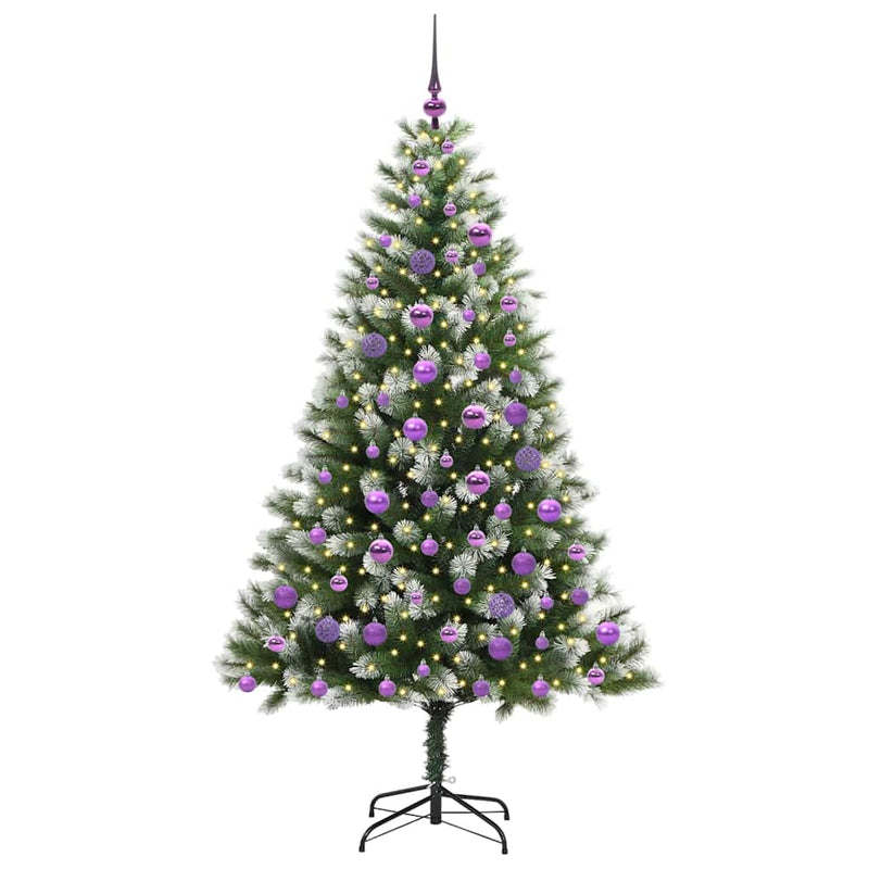 Load image into Gallery viewer, Vidaxl kunstmatige scharnierkerstboom met bedekte sneeuw 180 cm