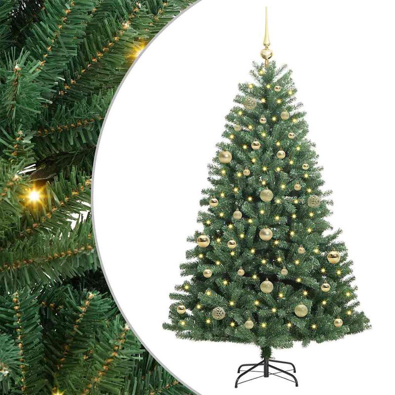 Load image into Gallery viewer, Vidaxl kunstmatige inklapbare kerstboom groen 150 cm pvc en metaal