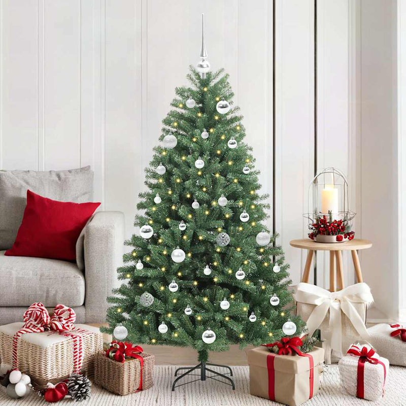 Load image into Gallery viewer, Vidaxl kunstmatige inklapbare kerstboom groen 150 cm pvc en metaal