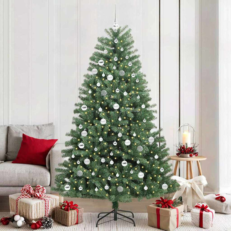 Load image into Gallery viewer, Vidaxl kunstmatige inklapbare kerstboom groen 210 cm pvc en metaal