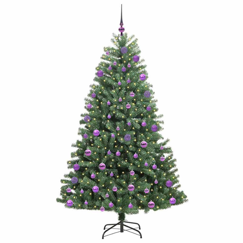 Load image into Gallery viewer, Vidaxl kunstmatige inklapbare kerstboom groen 210 cm pvc en metaal