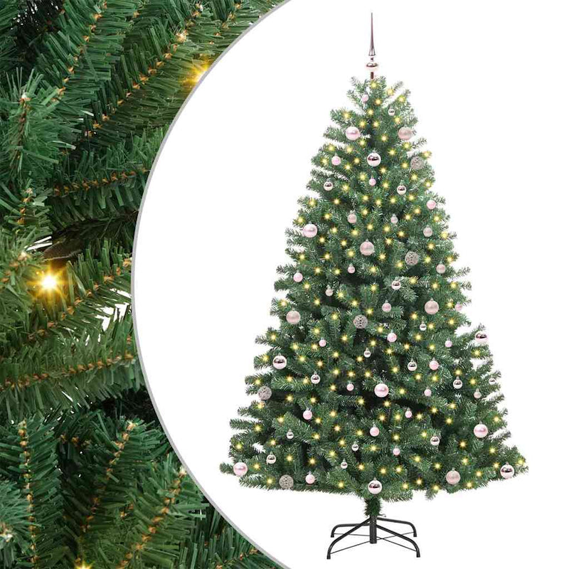 Load image into Gallery viewer, Vidaxl kunstmatige inklapbare kerstboom groen 240 cm pvc en metaal