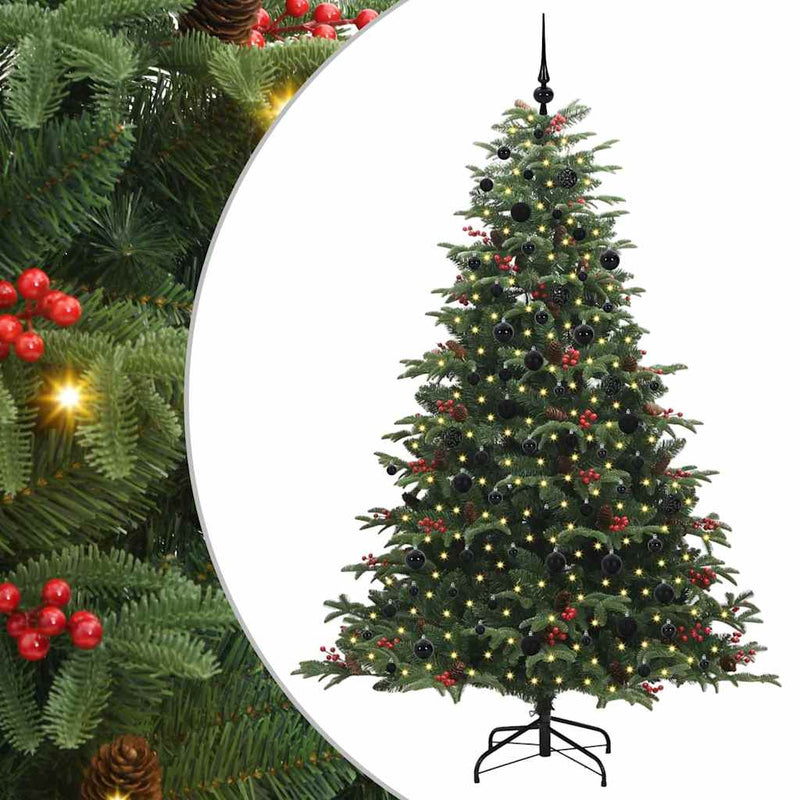Load image into Gallery viewer, Vidaxl kunstkerstboom groen 210 cm pvc en metaal en plastic
