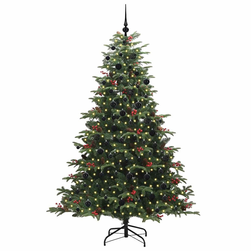 Load image into Gallery viewer, Vidaxl kunstkerstboom groen 210 cm pvc en metaal en plastic