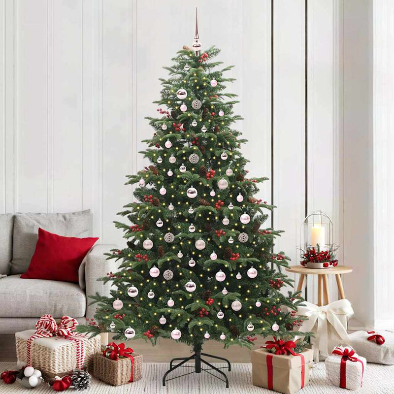 Load image into Gallery viewer, Vidaxl kunstkerstboom groen 210 cm pvc en metaal en plastic