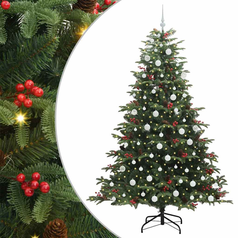 Load image into Gallery viewer, Vidaxl kunstkerstboom groen 210 cm pvc en metaal en plastic