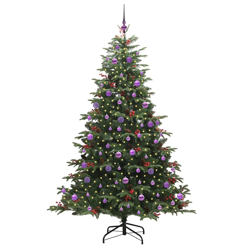 Load image into Gallery viewer, Vidaxl kunstkerstboom groen 210 cm pvc en metaal en plastic