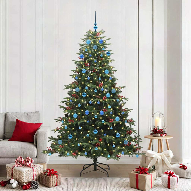 Load image into Gallery viewer, Vidaxl kunstkerstboom groen 210 cm pvc en metaal en plastic