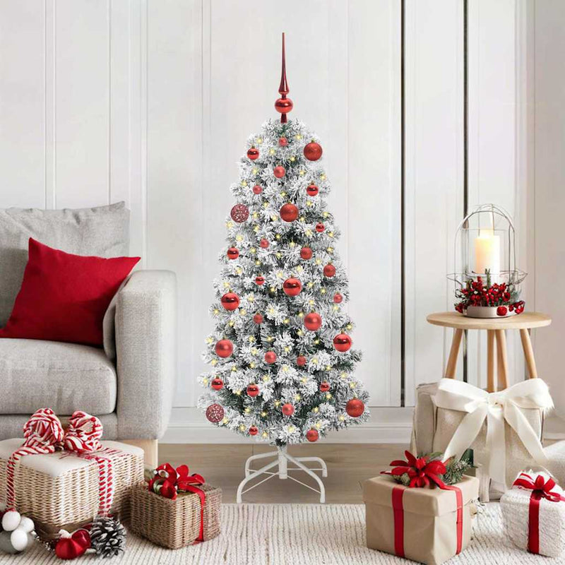 Load image into Gallery viewer, Vidaxl kunstmatige inklapbare kerstboom groen en wit 120 cm