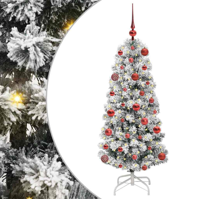 Load image into Gallery viewer, Vidaxl kunstmatige inklapbare kerstboom groen en wit 120 cm