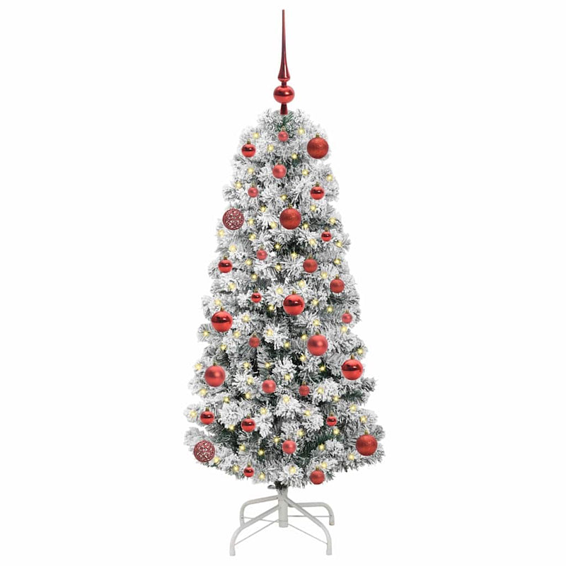 Load image into Gallery viewer, Vidaxl kunstmatige inklapbare kerstboom groen en wit 120 cm