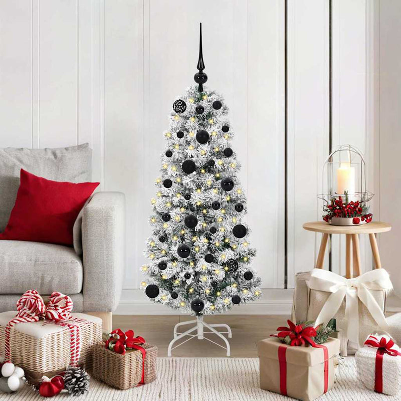 Load image into Gallery viewer, Vidaxl kunstmatige inklapbare kerstboom groen en wit 120 cm