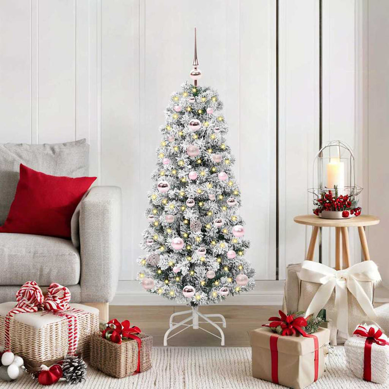 Load image into Gallery viewer, Vidaxl kunstmatige inklapbare kerstboom groen en wit 120 cm