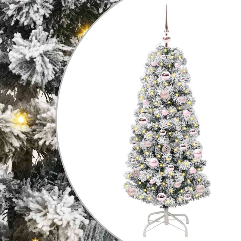Load image into Gallery viewer, Vidaxl kunstmatige inklapbare kerstboom groen en wit 120 cm