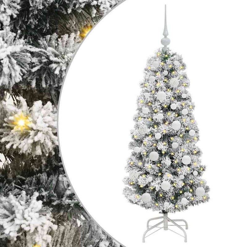 Load image into Gallery viewer, Vidaxl kunstmatige inklapbare kerstboom groen en wit 120 cm