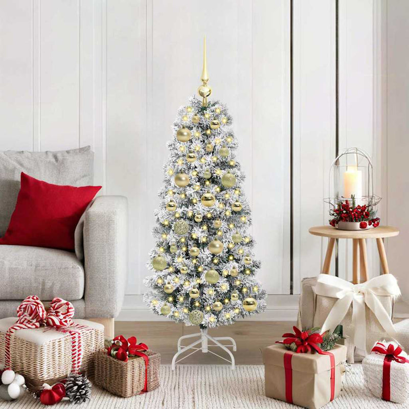 Load image into Gallery viewer, Vidaxl kunstmatige inklapbare kerstboom groen en wit 120 cm