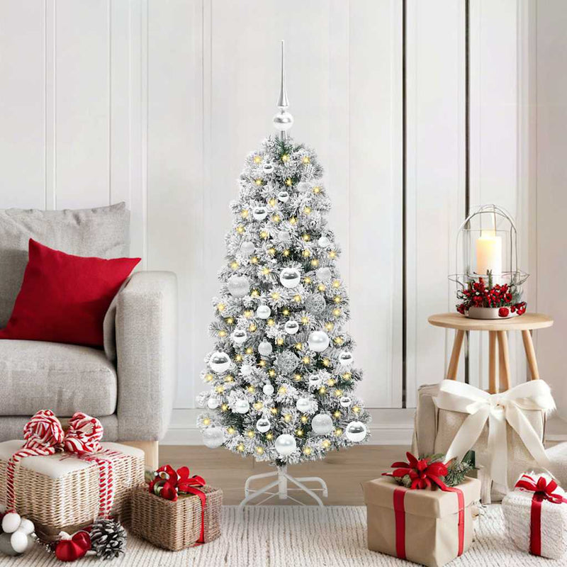 Load image into Gallery viewer, Vidaxl kunstmatige inklapbare kerstboom groen en wit 120 cm