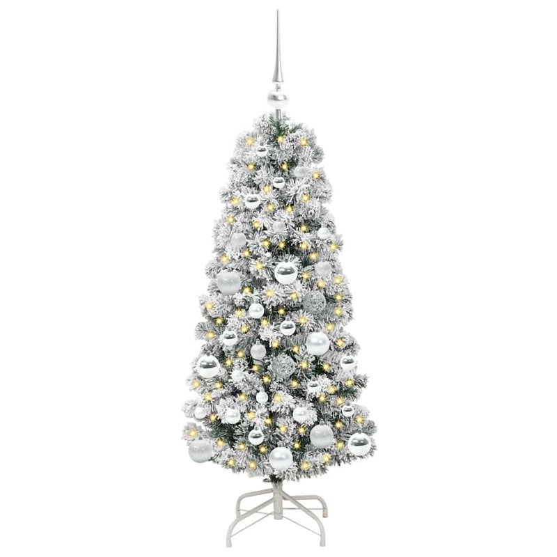 Load image into Gallery viewer, Vidaxl kunstmatige inklapbare kerstboom groen en wit 120 cm