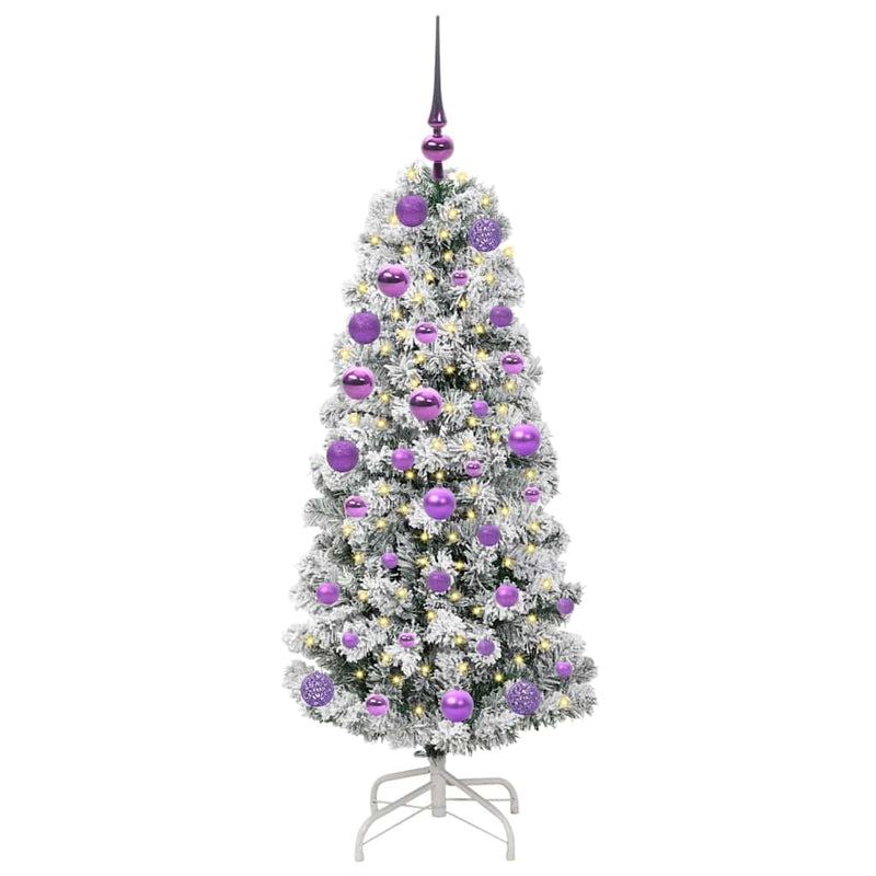 Load image into Gallery viewer, Vidaxl kunstmatige inklapbare kerstboom groen en wit 120 cm
