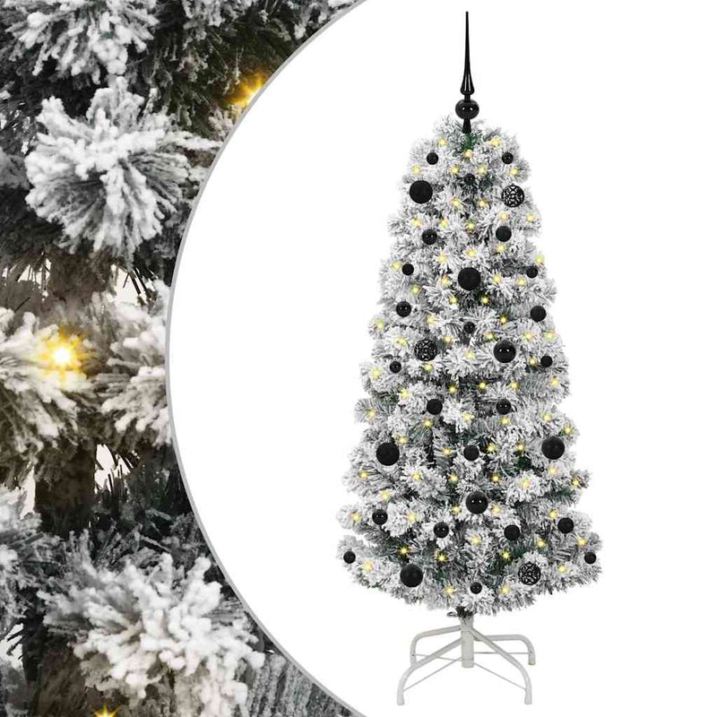 Load image into Gallery viewer, Vidaxl kunstmatige inklapbare kerstboom groen en wit 150 cm