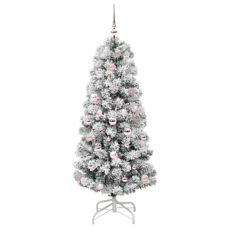 Load image into Gallery viewer, Vidaxl kunstmatige inklapbare kerstboom groen en wit 150 cm
