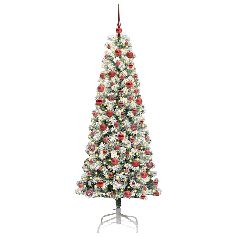 Load image into Gallery viewer, Vidaxl kunstmatige inklapbare kerstboom groen en wit 180 cm