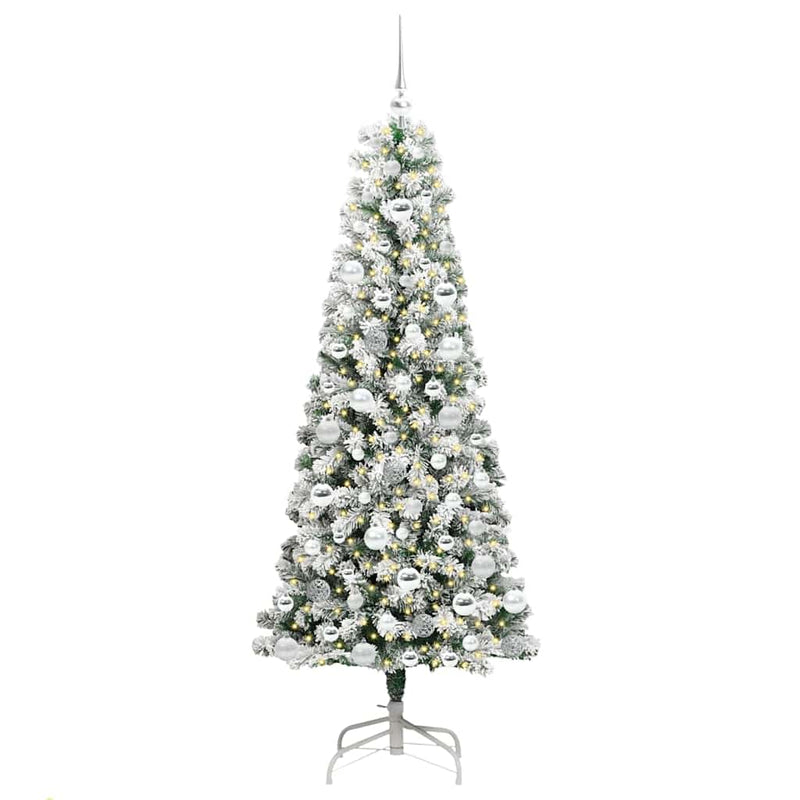 Load image into Gallery viewer, Vidaxl kunstmatige inklapbare kerstboom groen en wit 180 cm