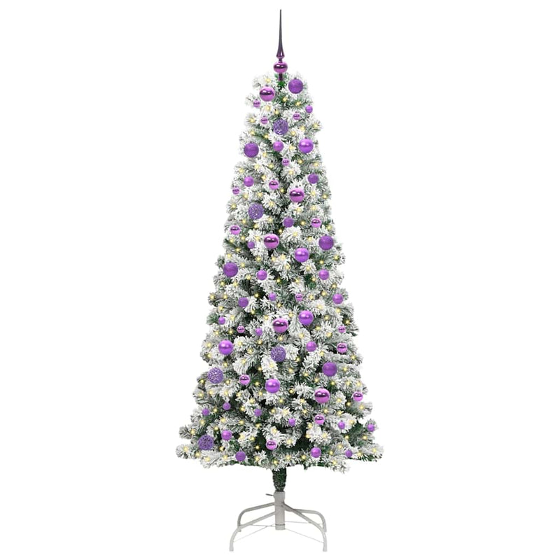 Load image into Gallery viewer, Vidaxl kunstmatige inklapbare kerstboom groen en wit 180 cm