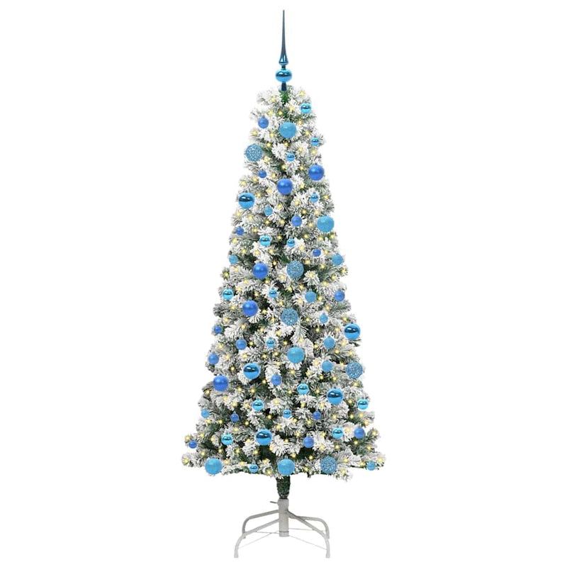 Load image into Gallery viewer, Vidaxl kunstmatige inklapbare kerstboom groen en wit 180 cm