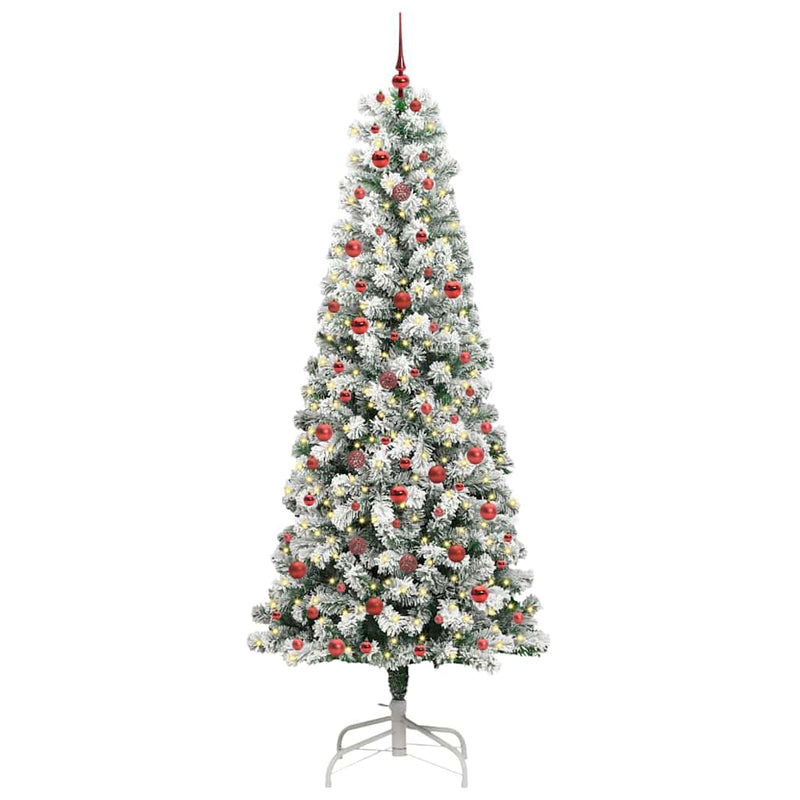 Load image into Gallery viewer, Vidaxl kunstmatige inklapbare kerstboom groen en wit 240 cm