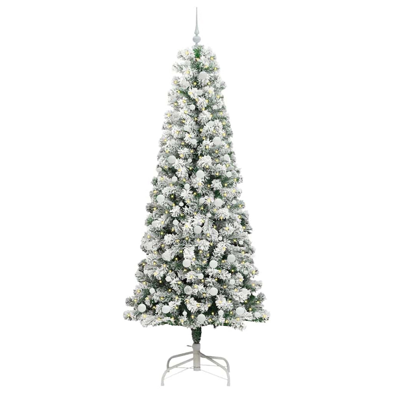 Load image into Gallery viewer, Vidaxl kunstmatige inklapbare kerstboom groen en wit 240 cm