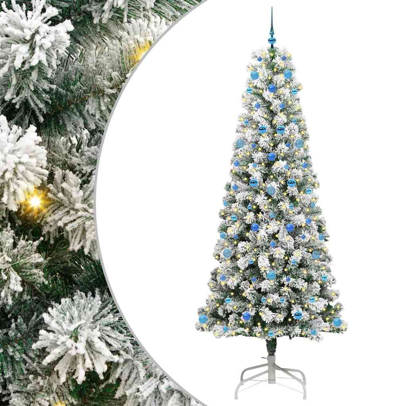 Load image into Gallery viewer, Vidaxl kunstmatige inklapbare kerstboom groen en wit 240 cm