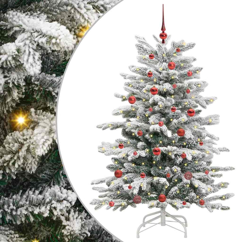 Load image into Gallery viewer, Vidaxl kunstmatige inklapbare kerstboom wit 150 cm pe en pvc