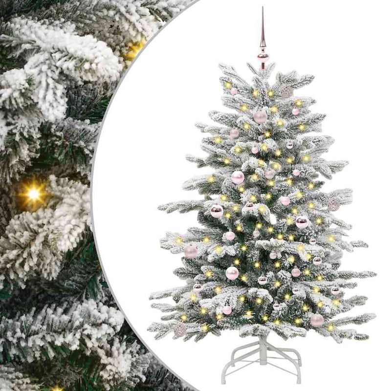 Load image into Gallery viewer, Vidaxl kunstmatige inklapbare kerstboom wit 150 cm pe en pvc