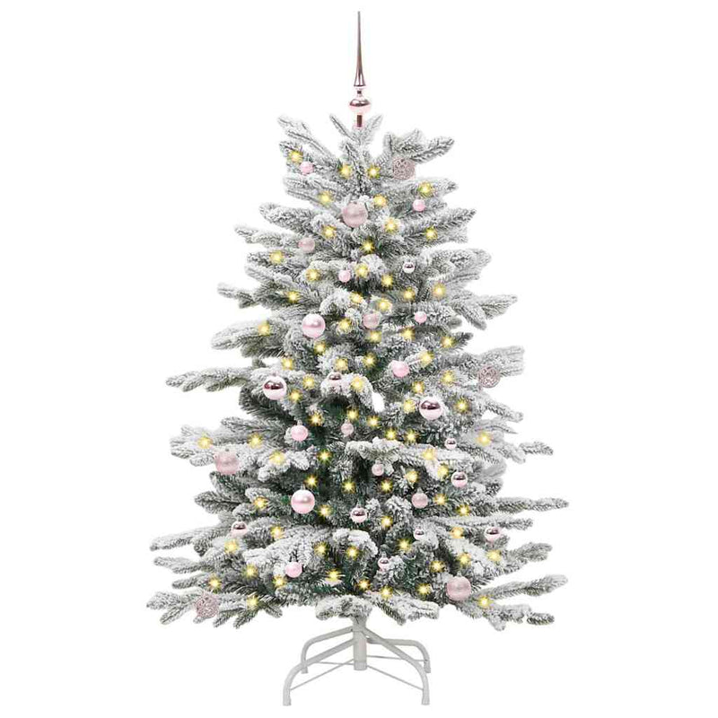 Load image into Gallery viewer, Vidaxl kunstmatige inklapbare kerstboom wit 150 cm pe en pvc