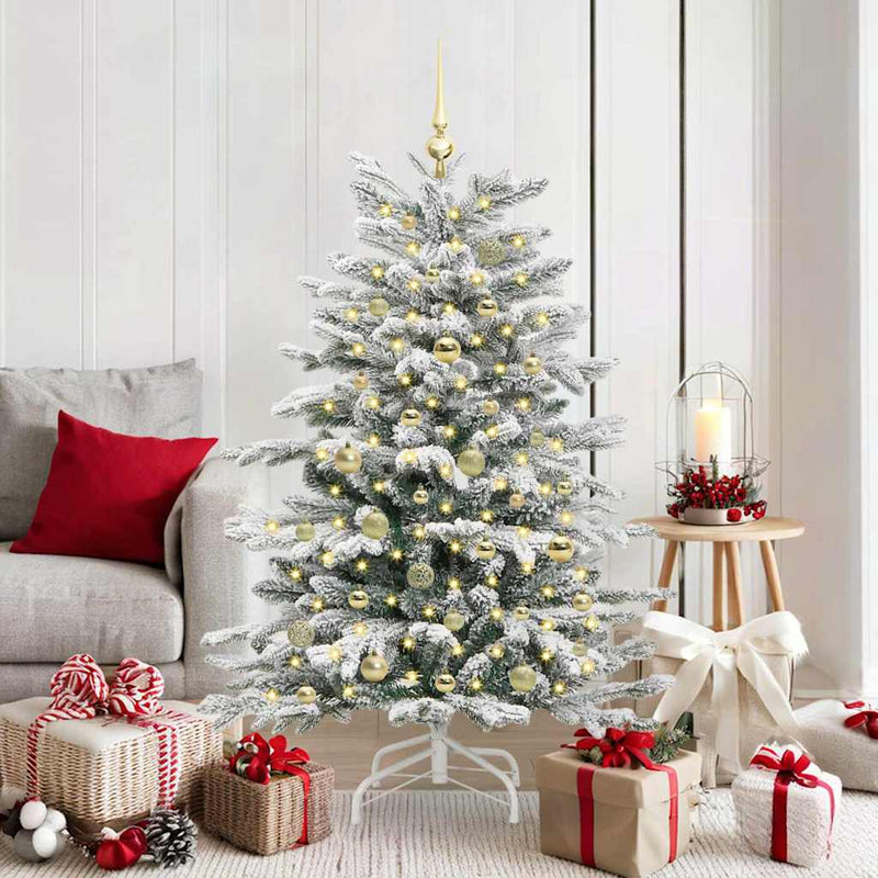 Load image into Gallery viewer, Vidaxl kunstmatige inklapbare kerstboom wit 150 cm pe en pvc