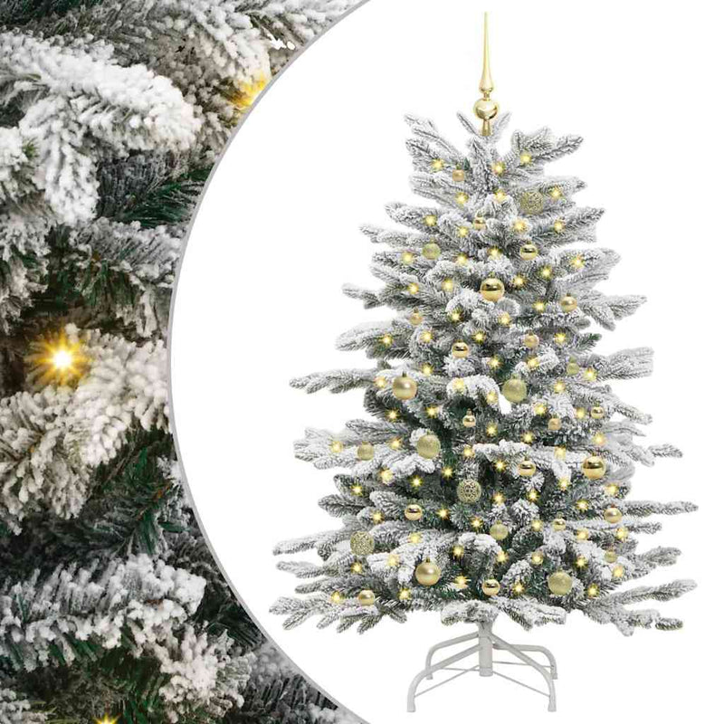 Load image into Gallery viewer, Vidaxl kunstmatige inklapbare kerstboom wit 150 cm pe en pvc