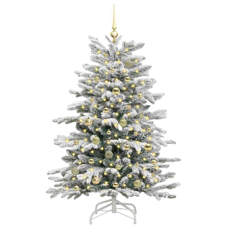 Load image into Gallery viewer, Vidaxl kunstmatige inklapbare kerstboom wit 150 cm pe en pvc