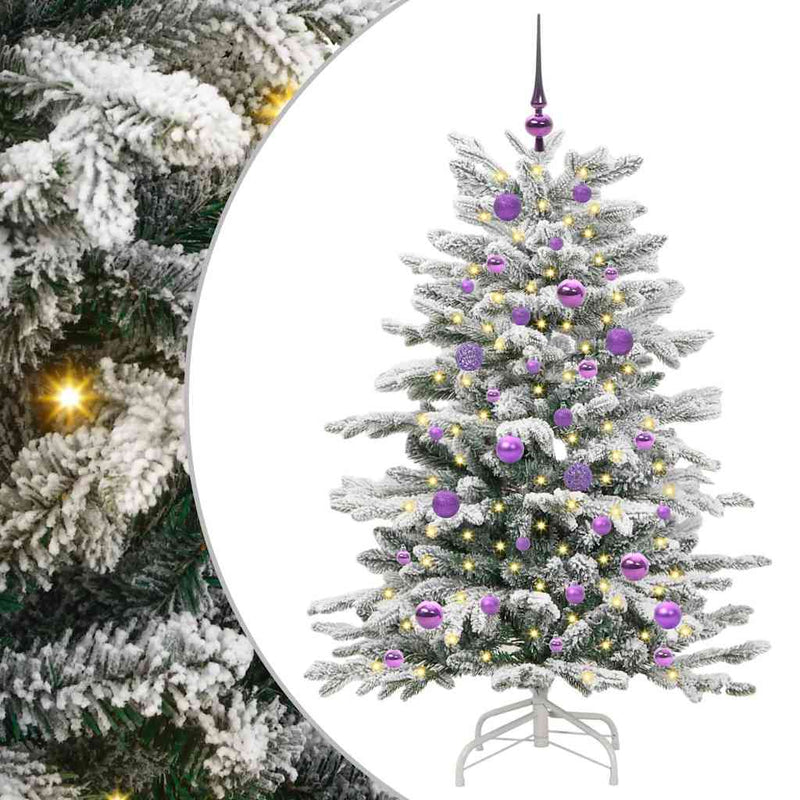 Load image into Gallery viewer, Vidaxl kunstmatige inklapbare kerstboom wit 150 cm pe en pvc