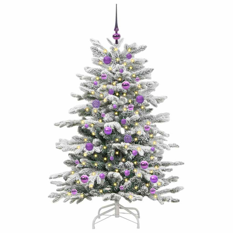 Load image into Gallery viewer, Vidaxl kunstmatige inklapbare kerstboom wit 150 cm pe en pvc